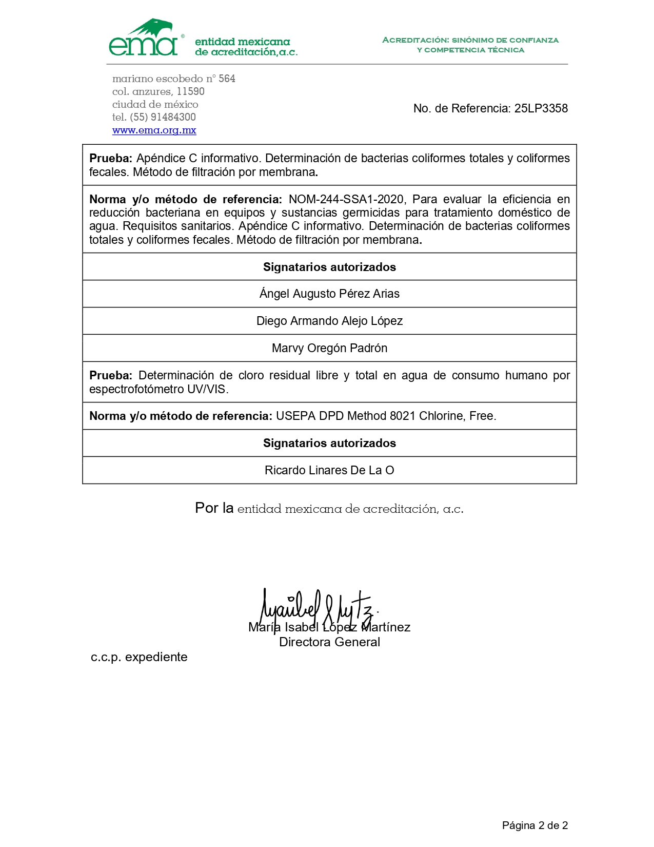 Alcance EMA Alimentos hoja 2